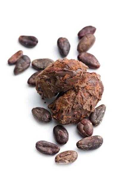 Truffes au chocolat noir aux fèves de cacao — Photo