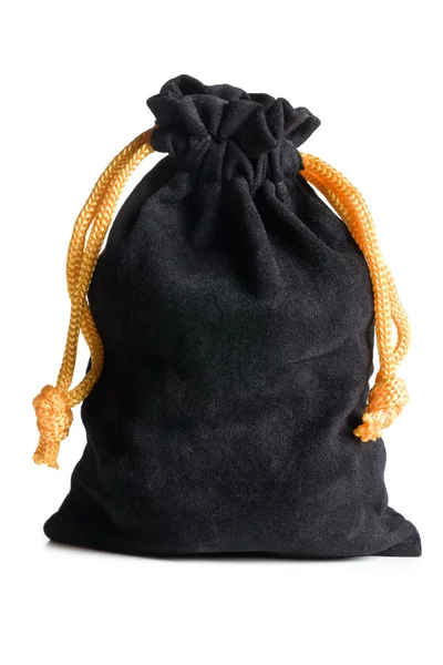 Siyah kadife çanta — Stok fotoğraf