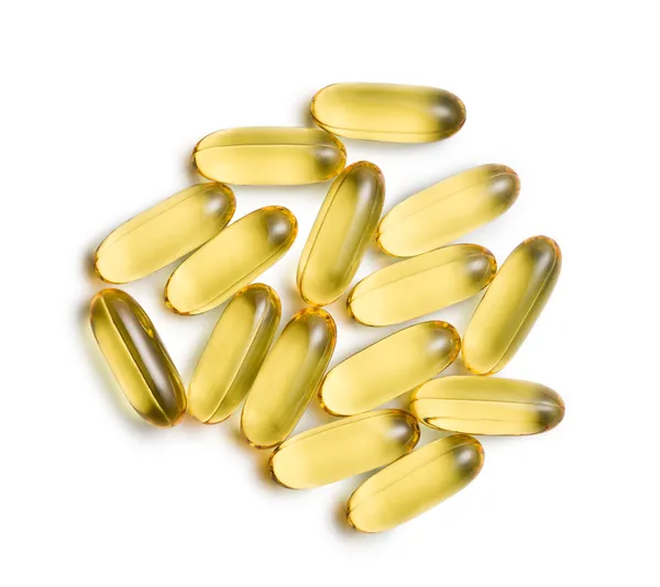 Levertraan. gelcapsules — Stockfoto