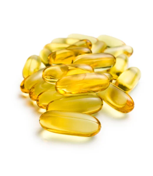 Cod liver oil. Gel capsules — Stock Photo, Image