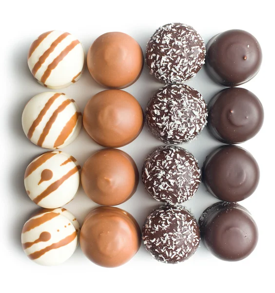 Chocolate covered marshmallows — Stock Photo, Image