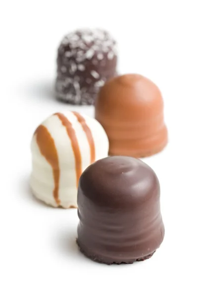 Choklad täckt marshmallows — Stockfoto