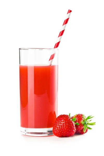 ग्लास में स्ट्रॉबेरी रस — स्टॉक फ़ोटो, इमेज