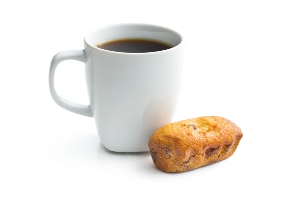 Солодкий десерт і чашка кави — стокове фото