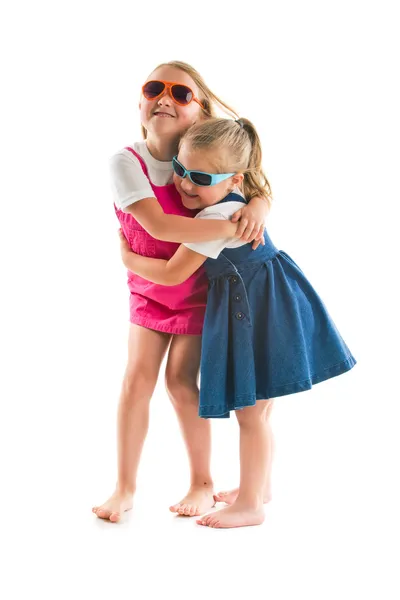 Duas irmãzinhas felizes — Fotografia de Stock