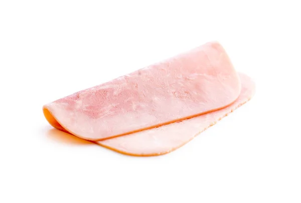 Daging Babi Ham Diisolasi Pada Latar Belakang Putih — Stok Foto