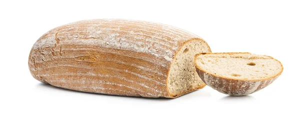 Bochenek Pieczonego Chleba Białym Tle — Zdjęcie stockowe