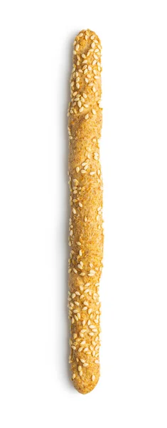 芝士面包棒 用芝麻制成的面包棒 背景为白色 — 图库照片