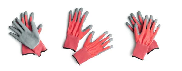 Rękawice Robocze Gumy Izolowane Białym Tle — Zdjęcie stockowe