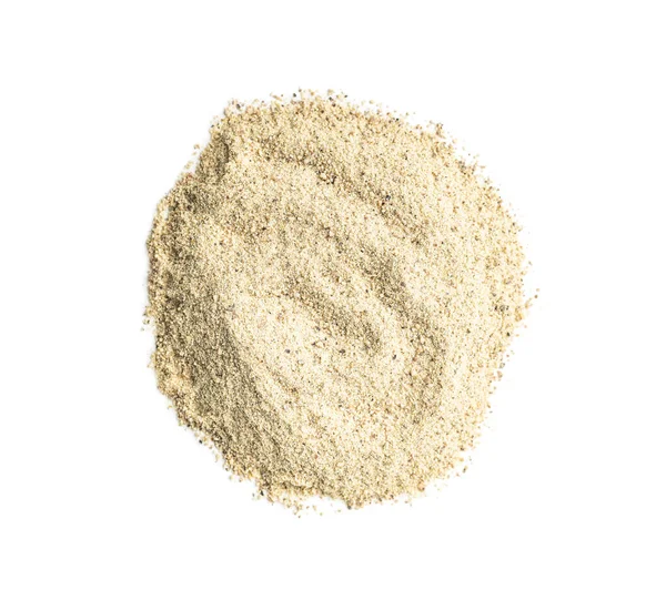 White Ground Pepper Spice Isolated White Background — Stock Photo, Image
