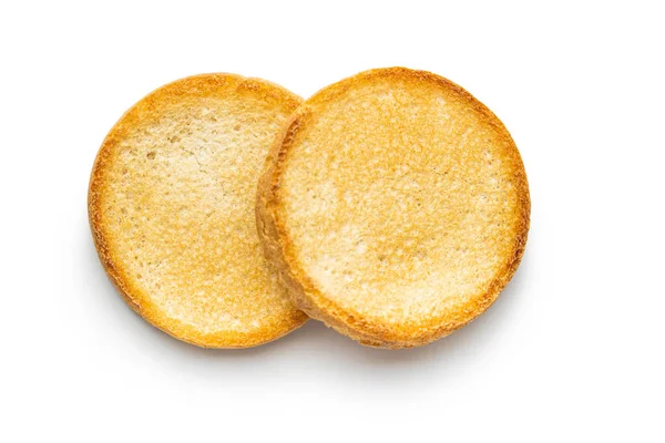 Διαιτητικά Παξιμάδια Ψωμί Κακόγουστα Μπισκότα Που Απομονώνονται Λευκό Φόντο — Φωτογραφία Αρχείου