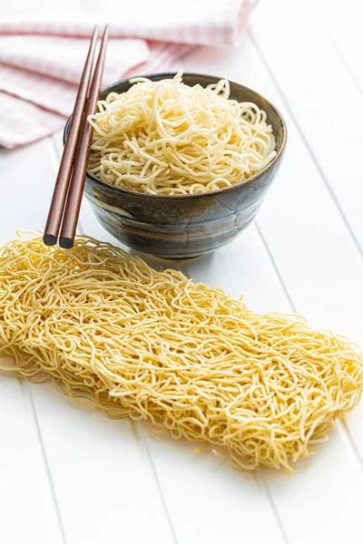 Fideos Instantáneos Fideos Chinos Cocidos Sin Cocer Tazón —  Fotos de Stock