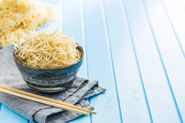 Macarrão Instantâneo Macarrão Chinês Cozido Uma Tigela — Fotografia de Stock