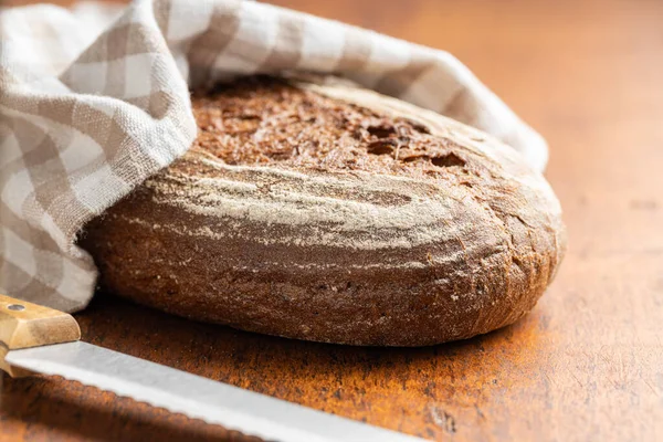 Pane Tavolo Legno — Foto Stock