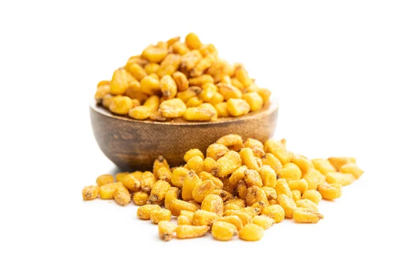 Pirított Sózott Kukorica Snack Izolált Fehér Alapon — Stock Fotó
