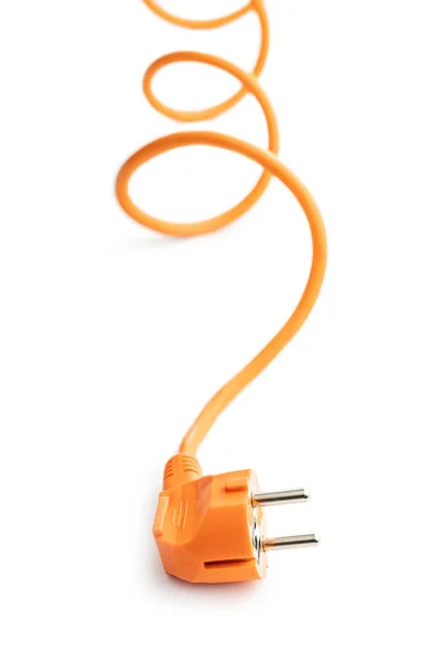 Orange Electric Plug Isolated White Background Stock-billede