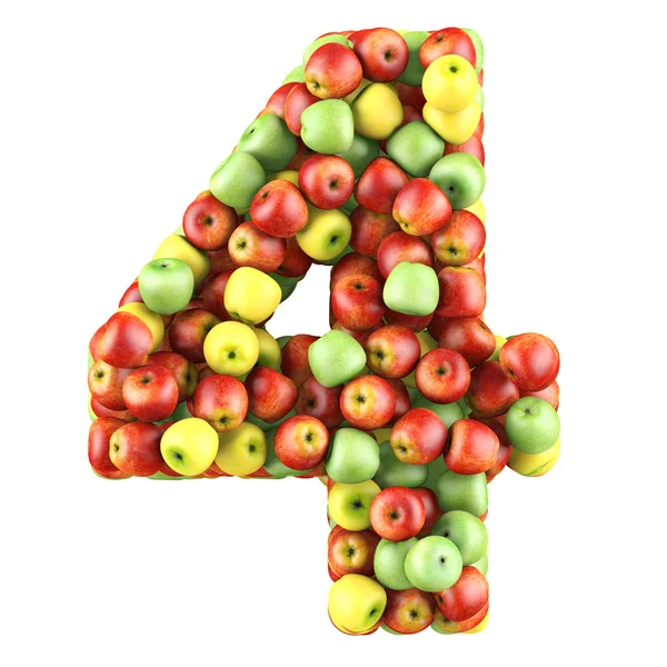 Four made from apples. — Stock Photo, Image