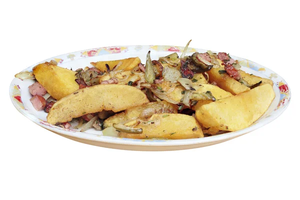 Pommes de terre frites sur assiette . — Photo