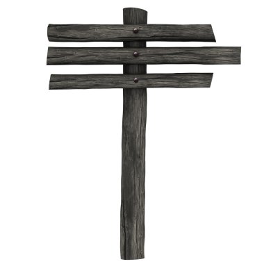 ahşap ok yol levhası.