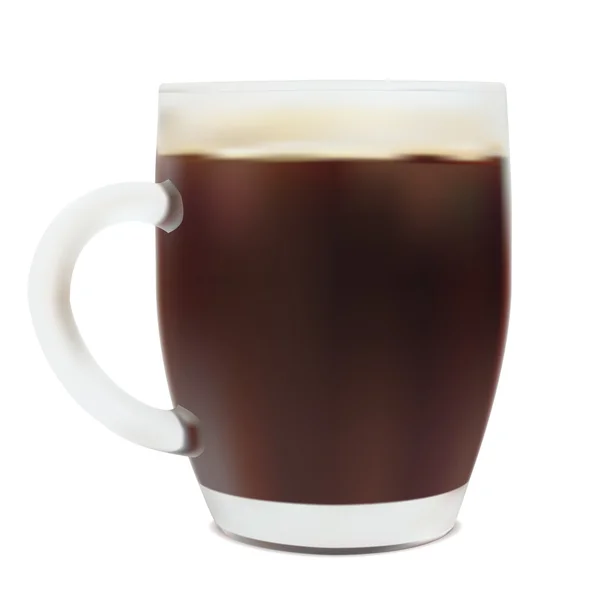 Une bière dans une tasse. Vecteur réaliste — Image vectorielle