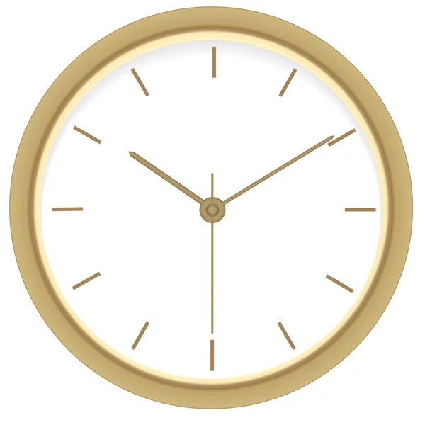 Horloge dorée. Illustration vectorielle — Image vectorielle