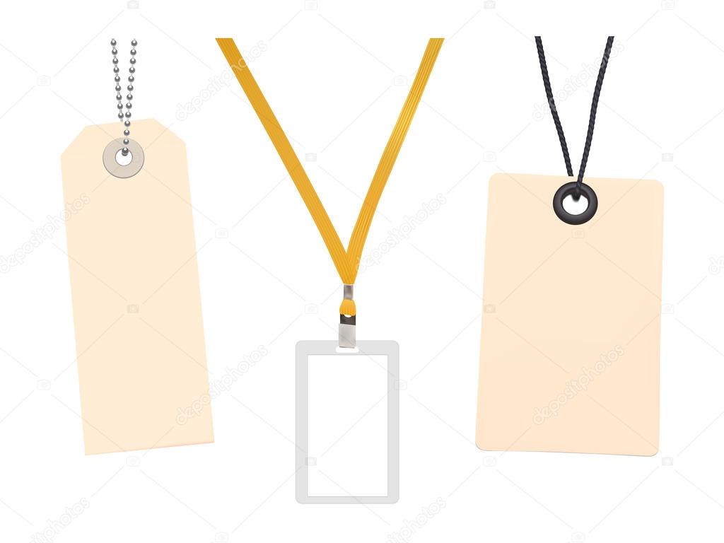 Set of Blank badge and Blank price tags. Vector illustration