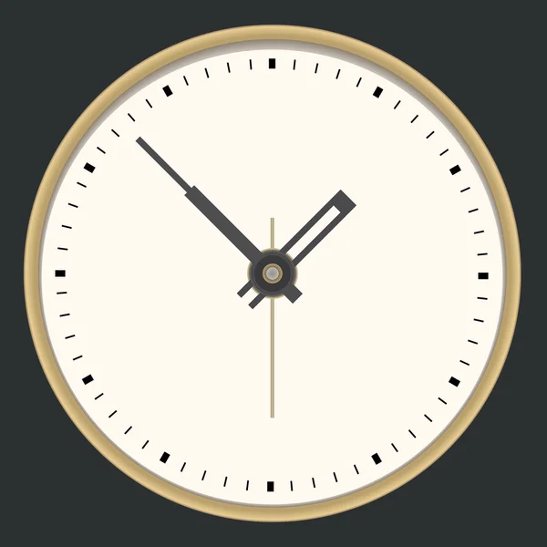 Reloj de oro. Ilustración vectorial — Vector de stock