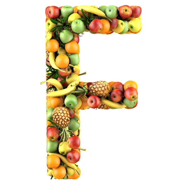 Carta hecha de frutas — Foto de Stock