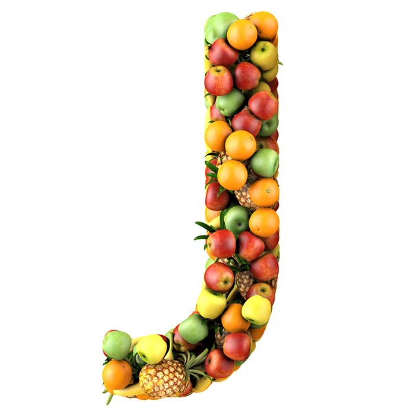 Letter made of fruits — Stock Photo, Image