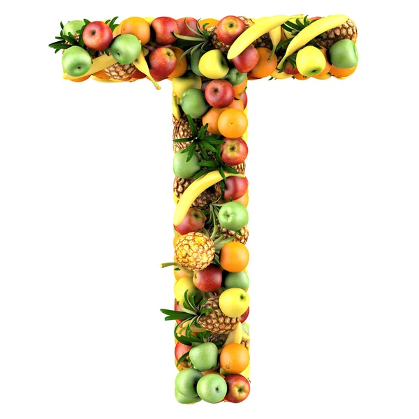 Carta hecha de frutas — Foto de Stock
