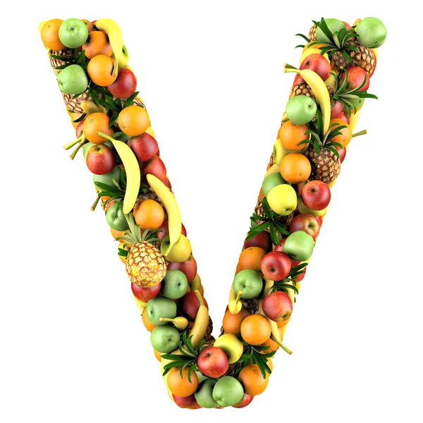 Lettera fatta di frutta — Foto Stock