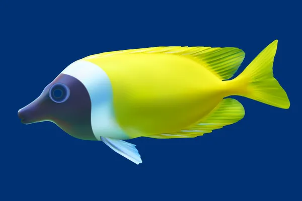 Poisson tropical jaune. Illustration vectorielle — Image vectorielle