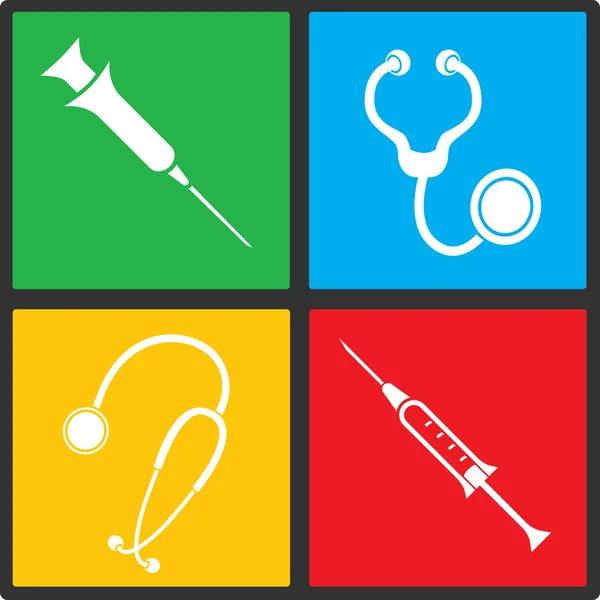 Conjunto de iconos de vectores médicos — Vector de stock