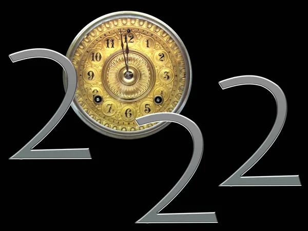 기사보기 새로운 시작되기 배경에 2020 Clock 골동품 얼굴의 컨셉트 — 스톡 사진