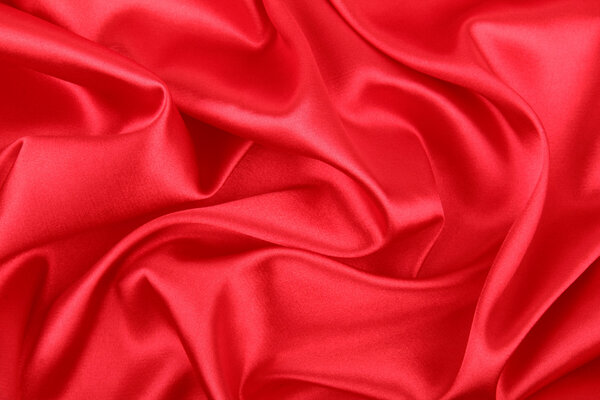 Red satin textile background