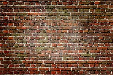 eski karanlık tuğla duvar