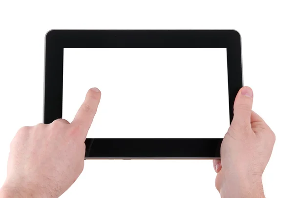 Mani con touch pad — Foto Stock