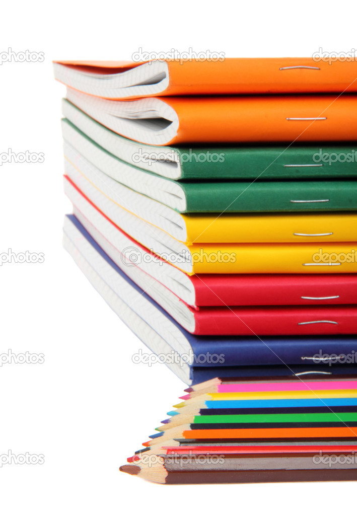 Exercise books and pencils