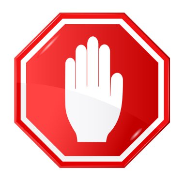 stop sinyal işareti vektör çizim