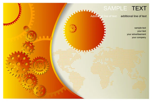 Fondo abstracto vectorial con ruedas dentadas — Vector de stock