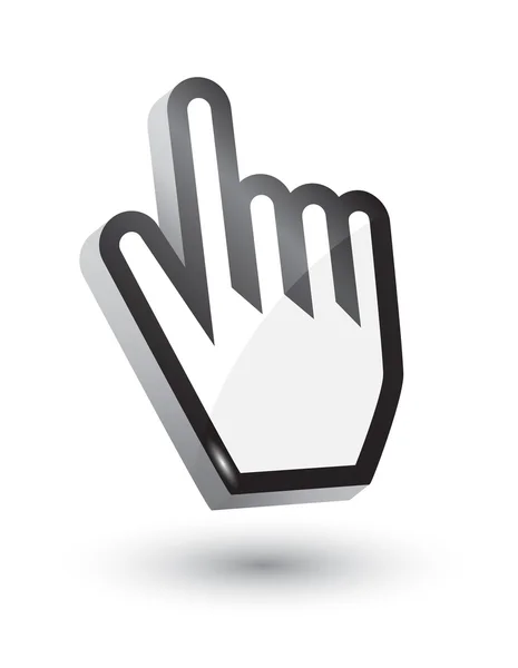 Vector 3D hand cursor — Stock Vector