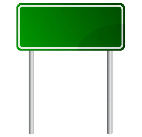 boş yeşil yol levhası