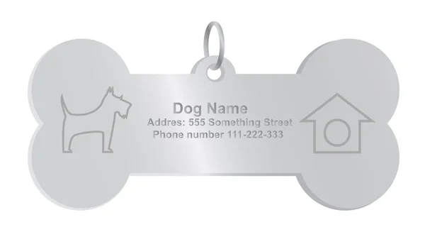 Identiteit hond tag — Stockvector