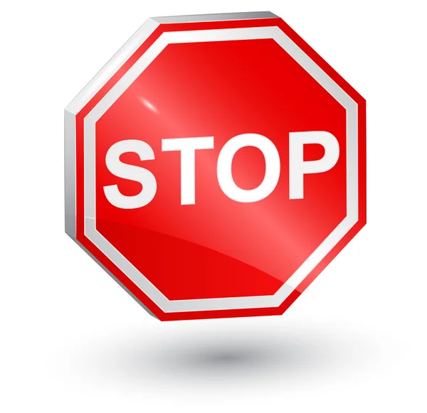 3d, señal de stop  , — Archivo Imágenes Vectoriales