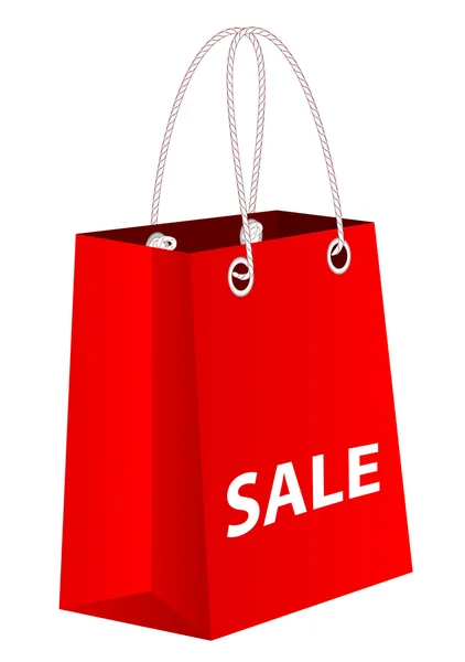 Red sale bag — Stock Vector