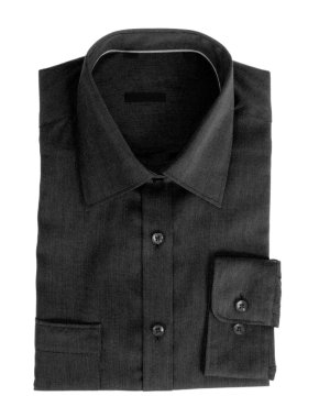 Erkekler için siyah pamuklu gömlek