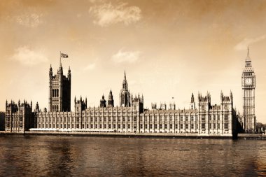 Londra, İngiltere'de Vintage görünümü.