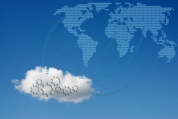 Konzept des Cloud Computing. — Stockfoto