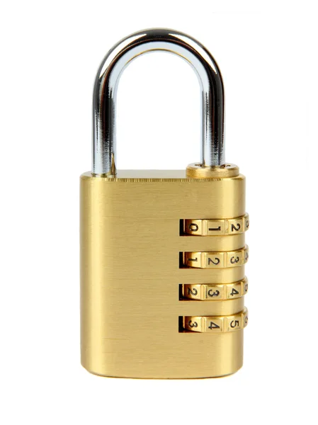 Padlock with combination lock,in locked position — Stock Photo, Image