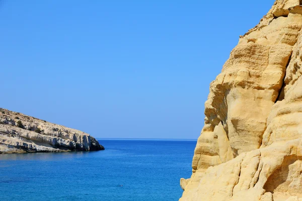 Praia de Matala, Creta . — Fotografia de Stock